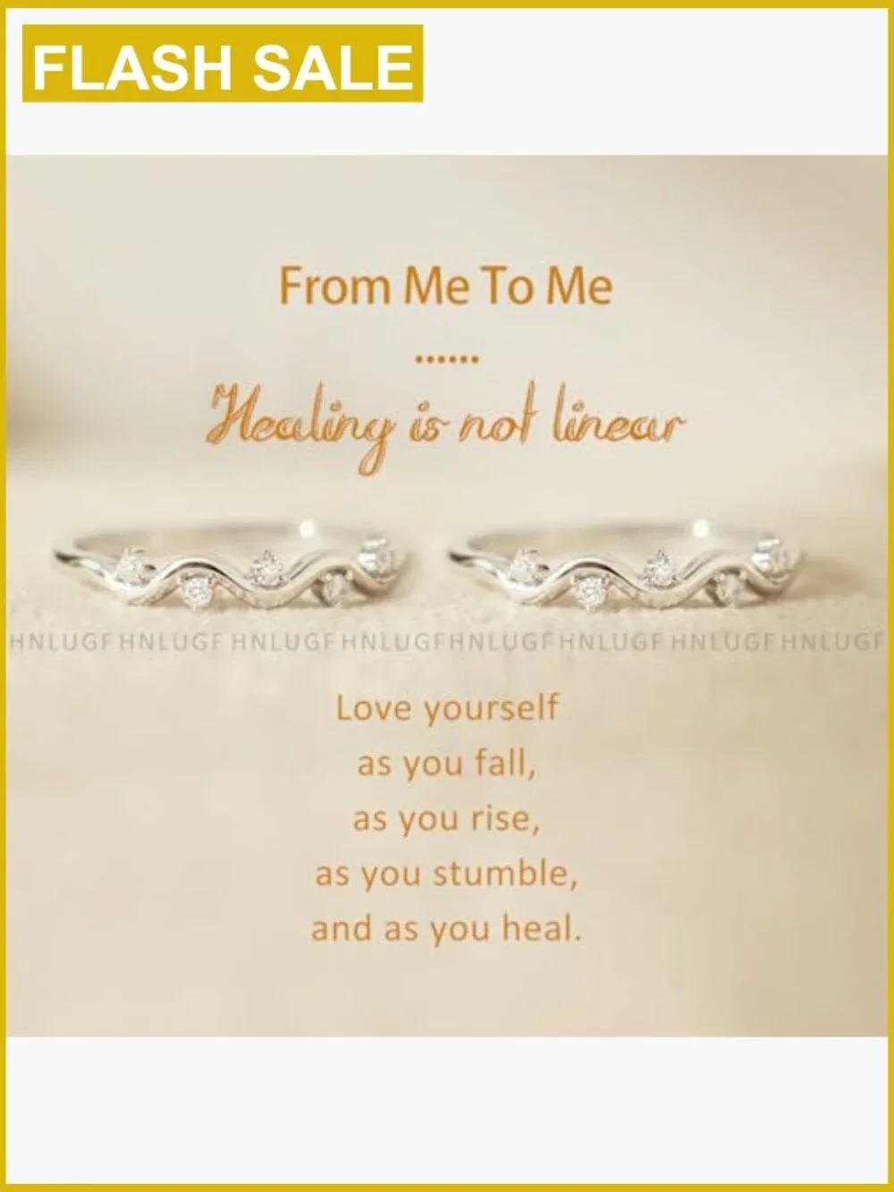 925 Silver Stacking Rings for Women Inspirational Wave Ring Jewelry Gift